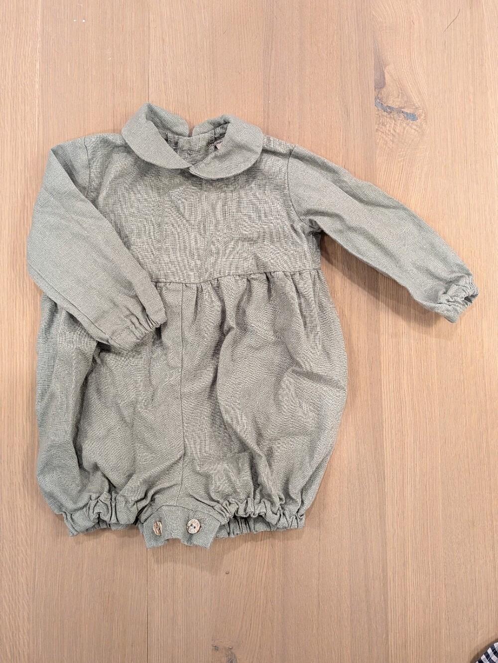 Franz & Freya Baby Bubble Romper in Sage Green